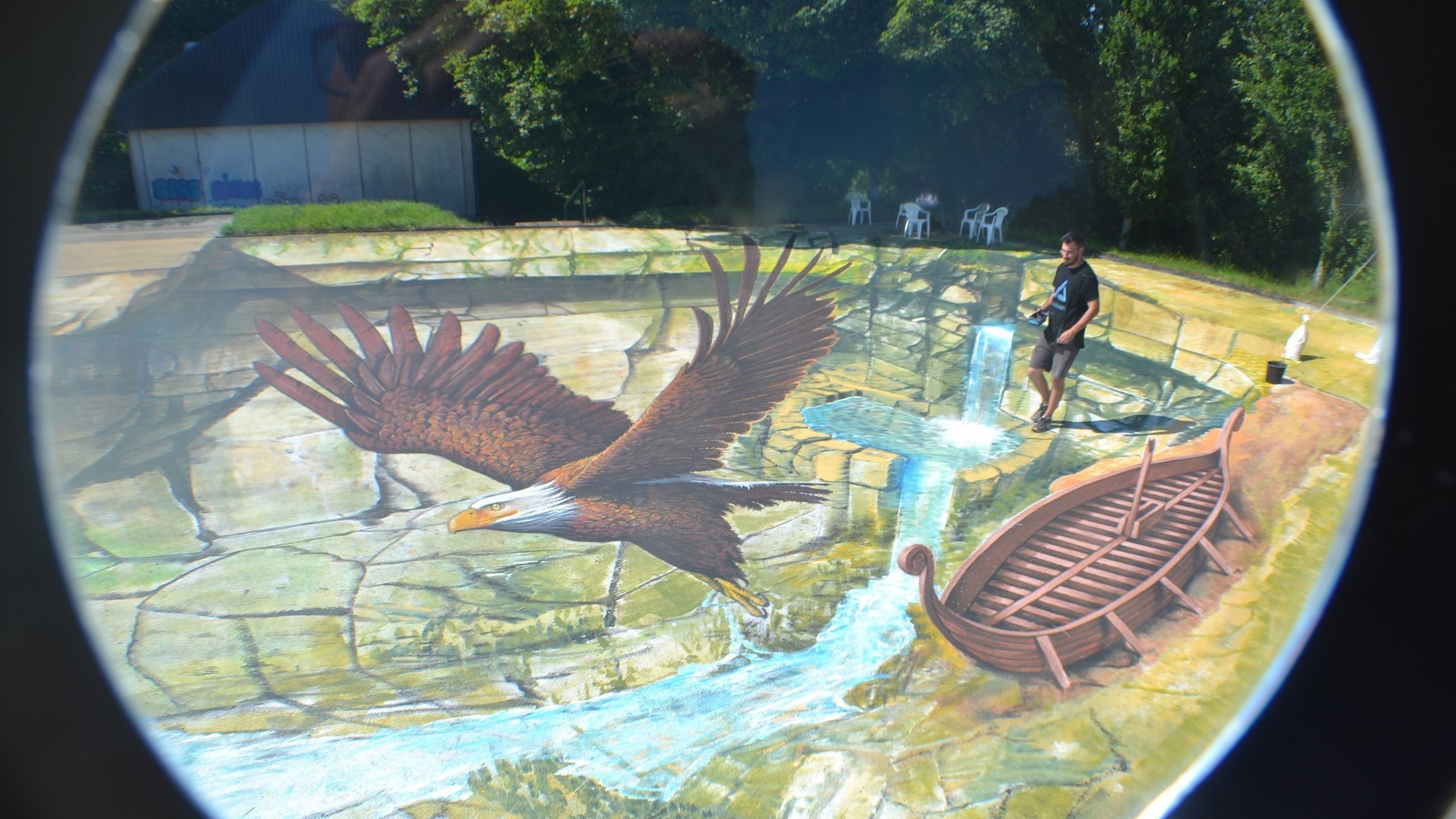 En ørn i 3D - Street Art 2022